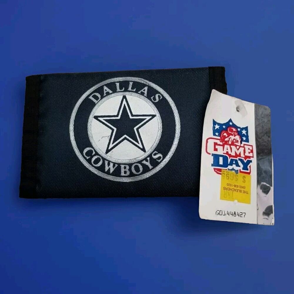 NFL Game Day Dallas Cowboys Hook & Loop Nylon Wallet Star Logo Vintage VTG